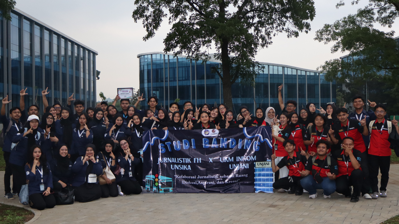 UKM KM INKOM UNJANI DAN JURNALISTIK FH UNSIKA JALIN SINERGI MELALUI STUDI BANDING